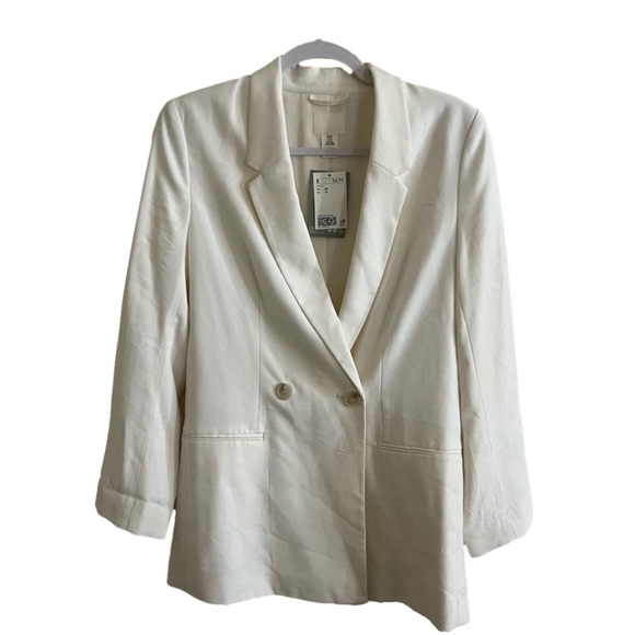 H&M Jackets & Blazers - H&M Linen Cream Blazer NWT